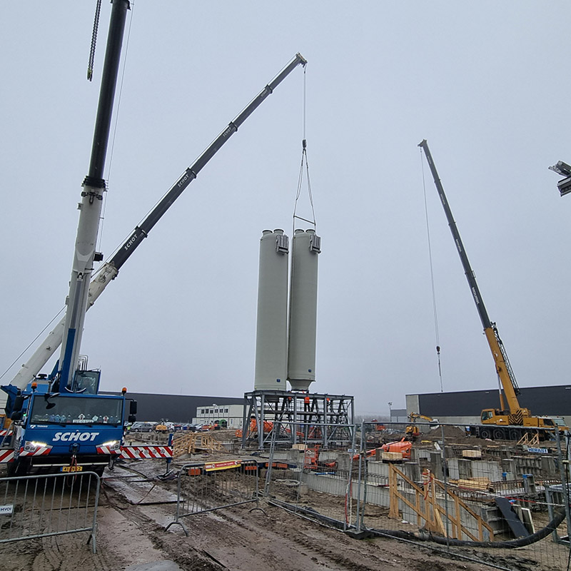 Installatie van industriële machine door Uptech